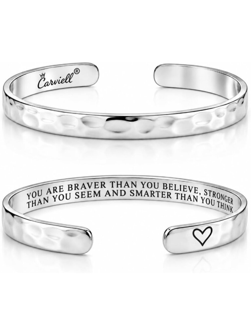 Meaningful Engraved Bracelets for Women – 316L Stainless Steel Cuff – Gift Ready